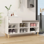 Skoskap Hvit 102X36X60 Cm Konstruert Tre
