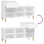 Skoskap Hvit 102X36X60 Cm Konstruert Tre