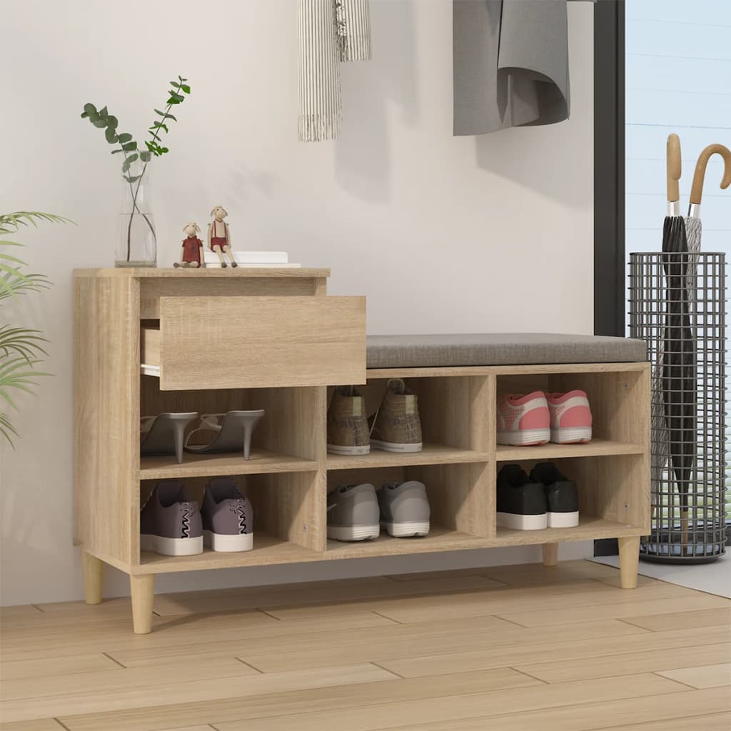 Skoskap Sonoma Eik 102X36X60 Cm Konstruert Tre