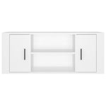 Tv-Benk Hvit 100X35X40 Cm Konstruert Tre