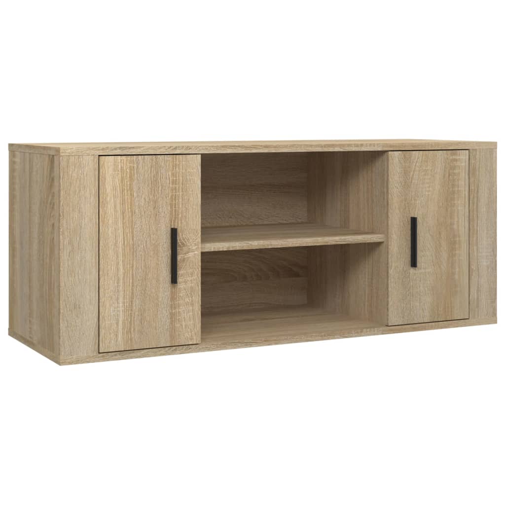 Tv-Benk Sonoma Eik 100X35X40 Cm Konstruert Tre