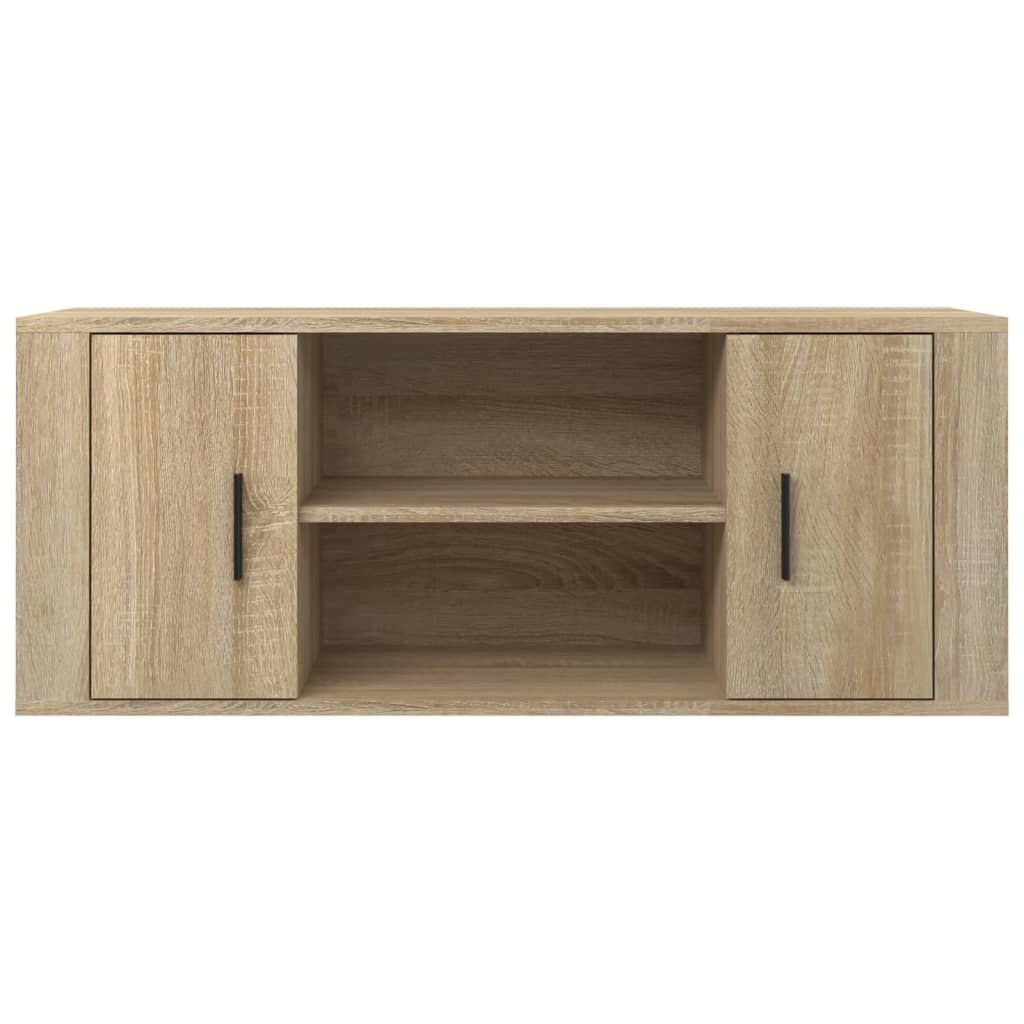 Tv-Benk Sonoma Eik 100X35X40 Cm Konstruert Tre