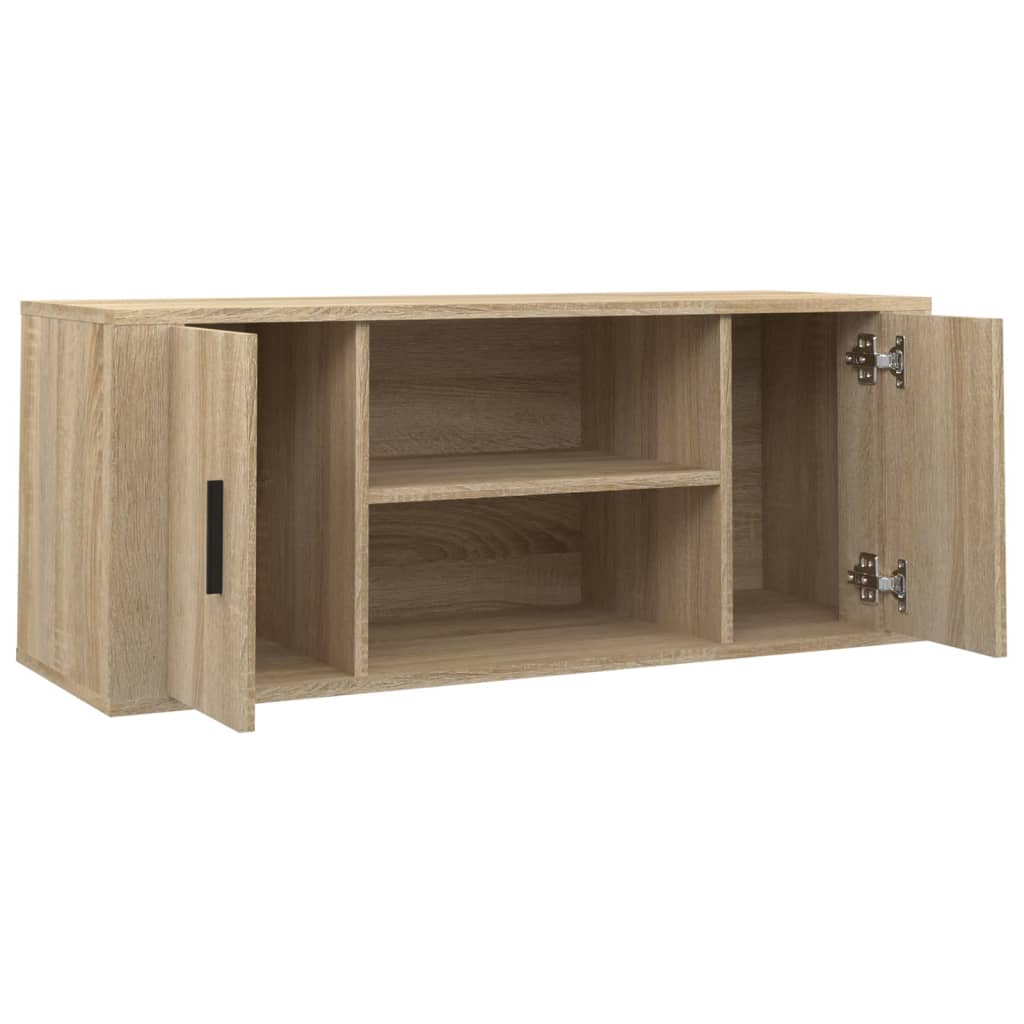 Tv-Benk Sonoma Eik 100X35X40 Cm Konstruert Tre