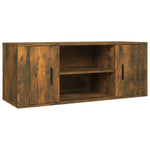 Tv-Benk Røkt Eik 100X35X40 Cm Konstruert Tre