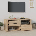 Tv-Benk Sonoma Eik 100X35X40 Cm Konstruert Tre