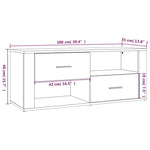 Tv-Benk Sonoma Eik 100X35X40 Cm Konstruert Tre