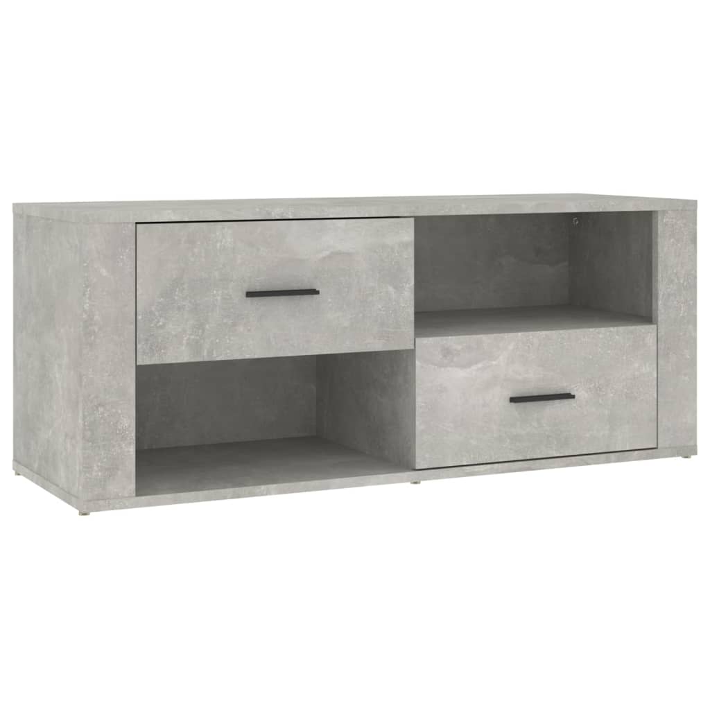 Tv-Benk Betonggrå 100X35X40 Cm Konstruert Tre