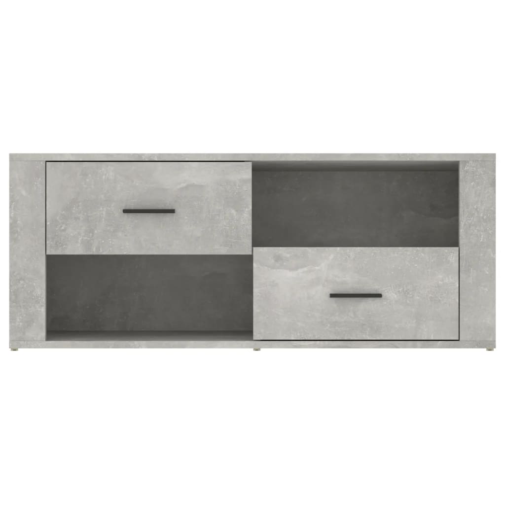 Tv-Benk Betonggrå 100X35X40 Cm Konstruert Tre