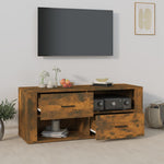 Tv-Benk Røkt Eik 100X35X40 Cm Konstruert Tre
