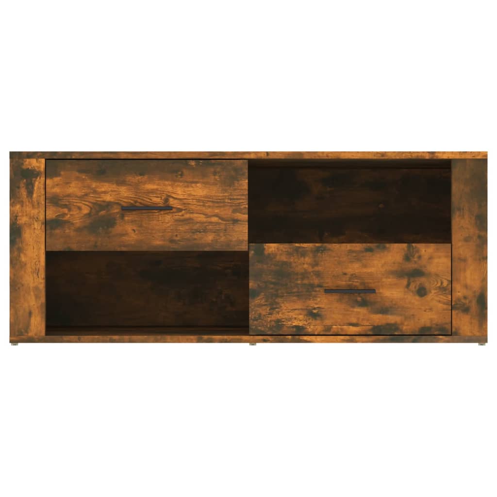 Tv-Benk Røkt Eik 100X35X40 Cm Konstruert Tre
