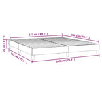 Boxspring-Sengeramme Boksfjær Svart 180X200 Cm Super King Stoff