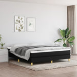 Boxspring-Sengeramme Boksfjær Svart 180X200 Cm Super King Stoff