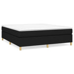 Boxspring-Sengeramme Boksfjær Svart 180X200 Cm Super King Stoff