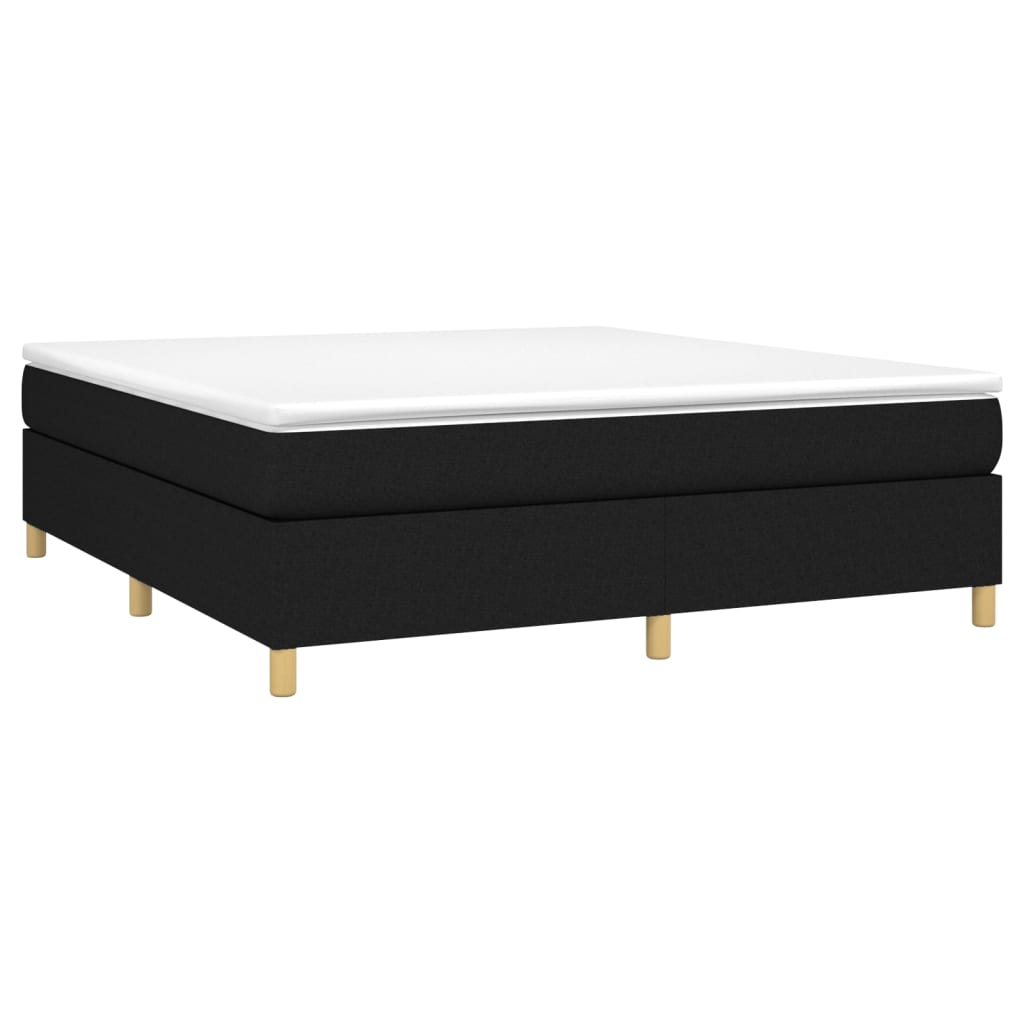 Boxspring-Sengeramme Boksfjær Svart 180X200 Cm Super King Stoff