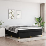 Boxspring-Sengeramme Boksfjær Svart 180X200 Cm Super King Stoff
