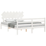 Sengeramme Med Hodegavl Hvit 140X190 Cm Heltre