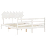 Sengeramme Med Hodegavl Hvit 140X190 Cm Heltre