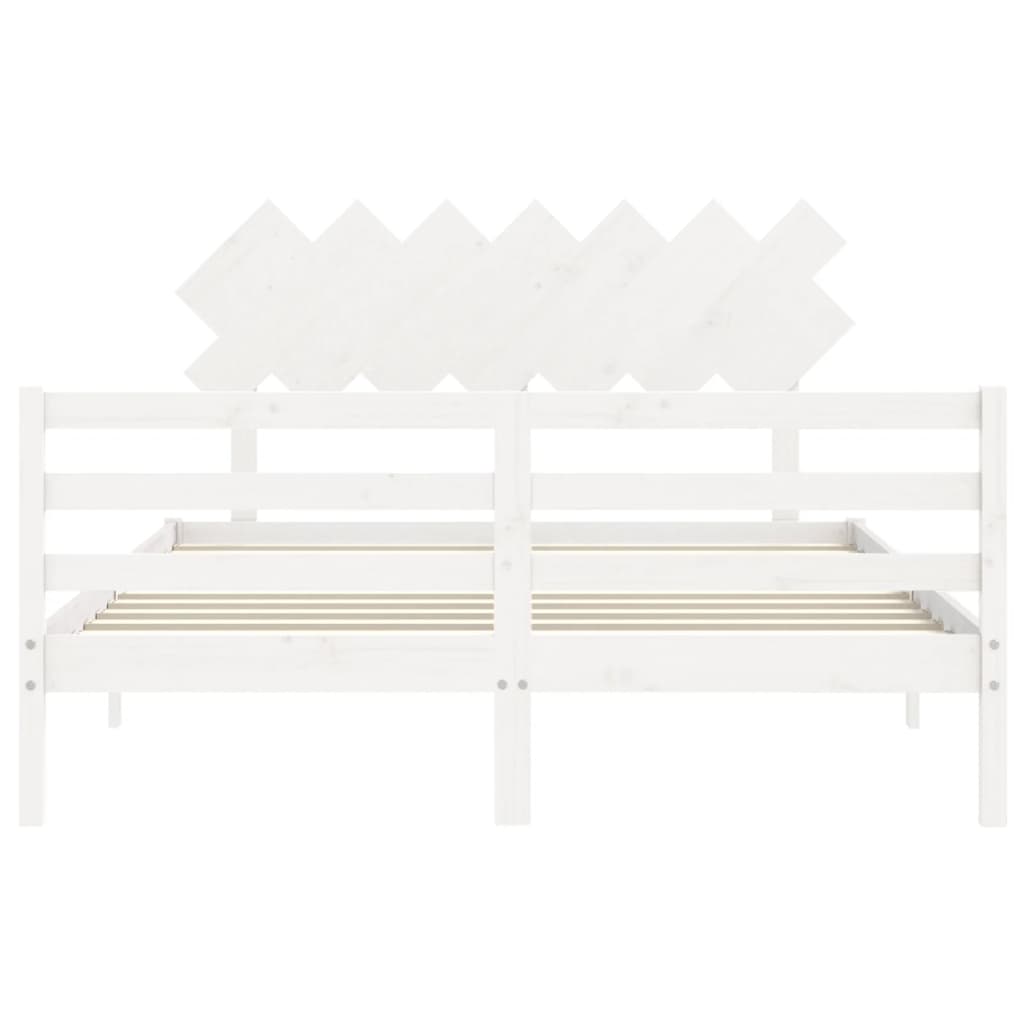 Sengeramme Med Hodegavl Hvit 140X190 Cm Heltre