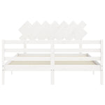 Sengeramme Med Hodegavl Hvit 140X190 Cm Heltre