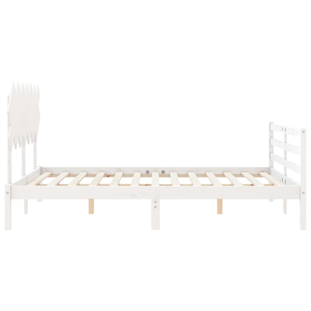 Sengeramme Med Hodegavl Hvit 140X190 Cm Heltre