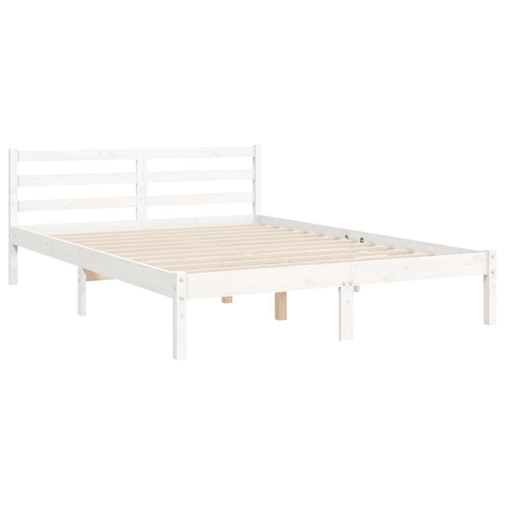 Sengeramme Med Hodegavl Hvit 140X190 Cm Heltre