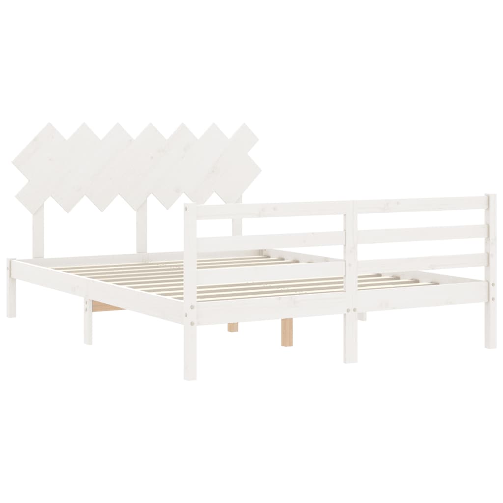 Sengeramme Med Hodegavl Hvit 140X200 Cm Heltre