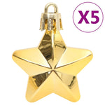 Julekulesett 112 Deler Rød / Grønn / Gull Polystyren