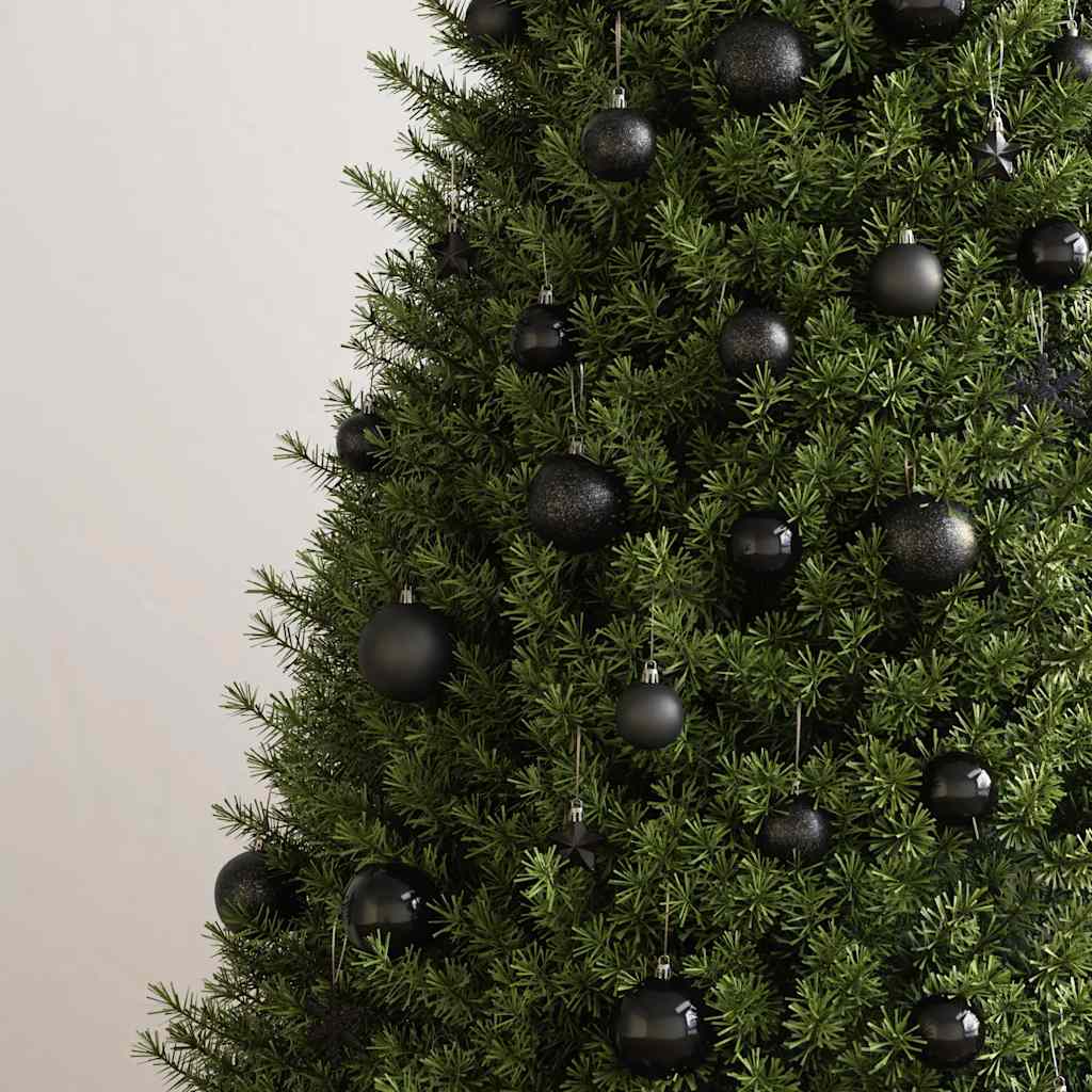 Julekulesett 111 Deler Svart Polystyren