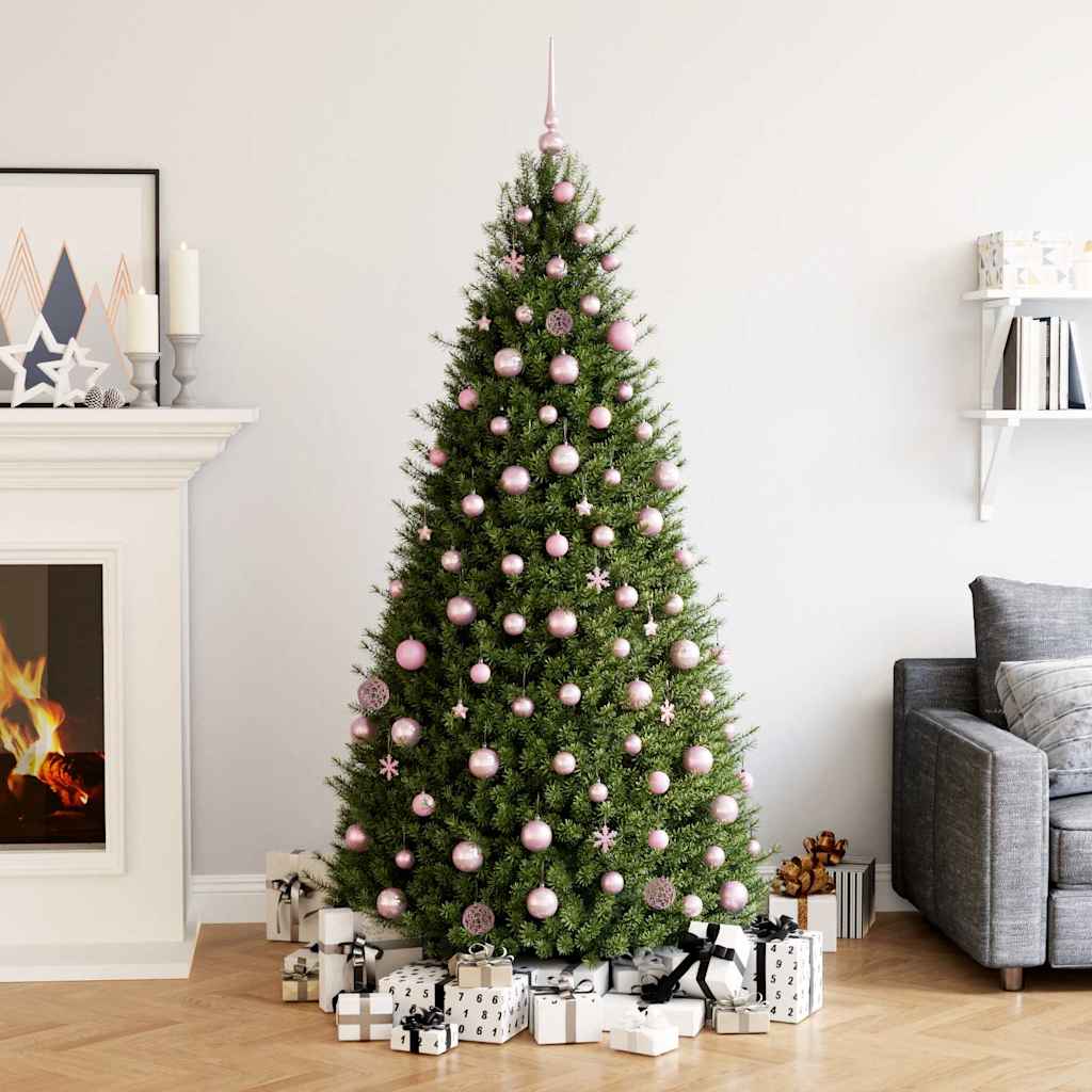 Julekulesett 111 Deler Rosa Polystyren