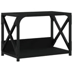 Skriverbord 2 Hyller Svart 44X26X31,5 Cm Konstruert Tre