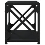 Skriverbord 2 Hyller Svart 44X26X31,5 Cm Konstruert Tre