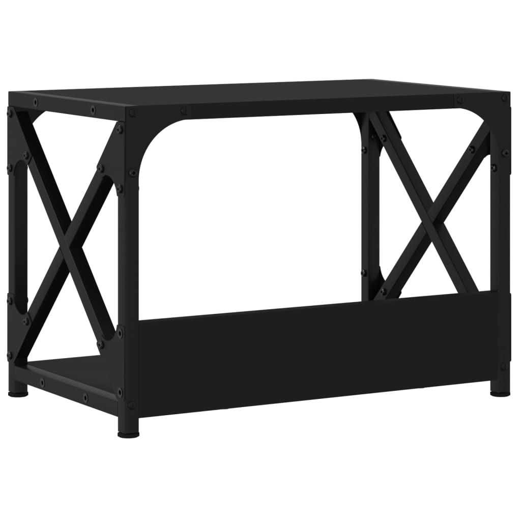 Skriverbord 2 Hyller Svart 44X26X31,5 Cm Konstruert Tre