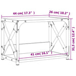 Skriverbord 2 Hyller Svart 44X26X31,5 Cm Konstruert Tre