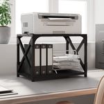 Skriverbord 2 Hyller Svart 44X26X31,5 Cm Konstruert Tre