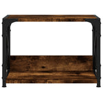 Skriverbord 2 Hyller Røkt Eik 44X26X31,5 Cm Konstruert Tre