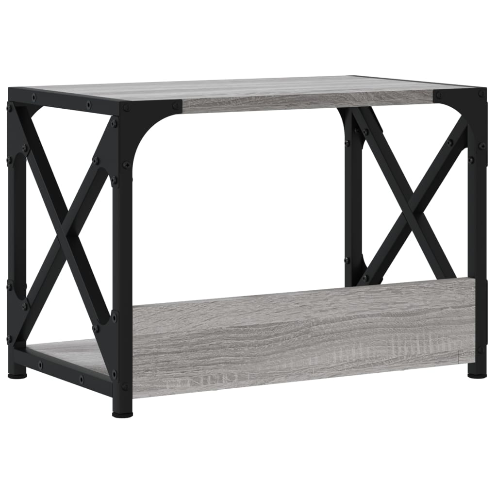 Skriverbord 2 Hyller Grå Sonoma 44X26X31,5 Cm Konstruert Tre