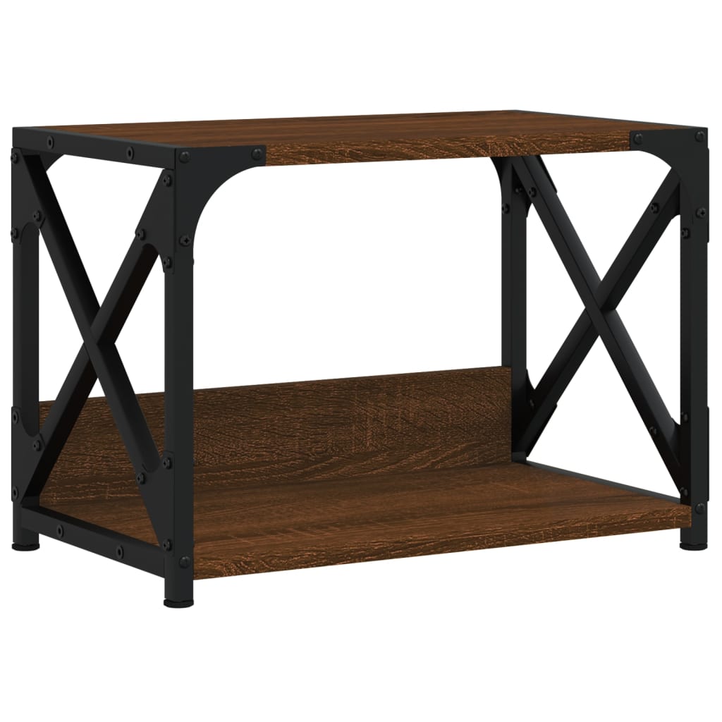 Skriverbord 2 Hyller Brun 44X26X31,5 Cm Konstruert Tre
