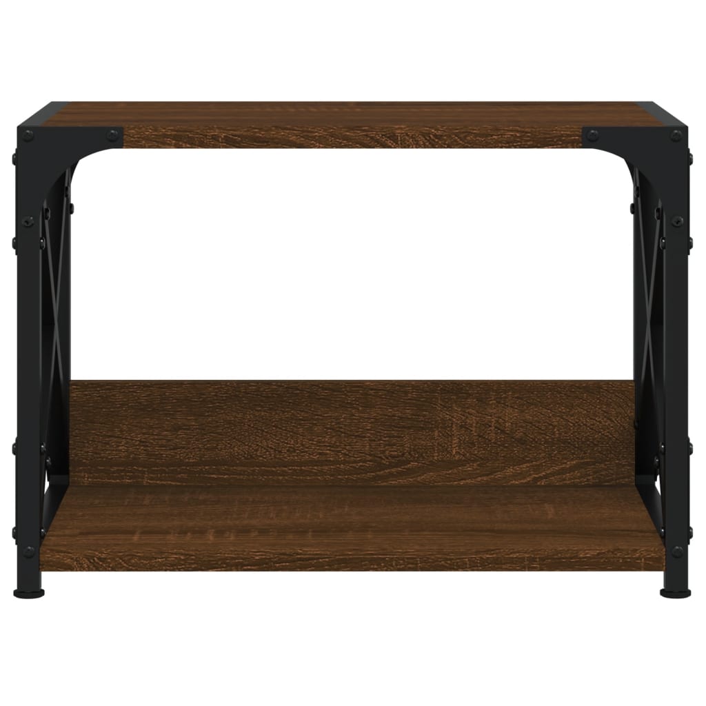 Skriverbord 2 Hyller Brun 44X26X31,5 Cm Konstruert Tre