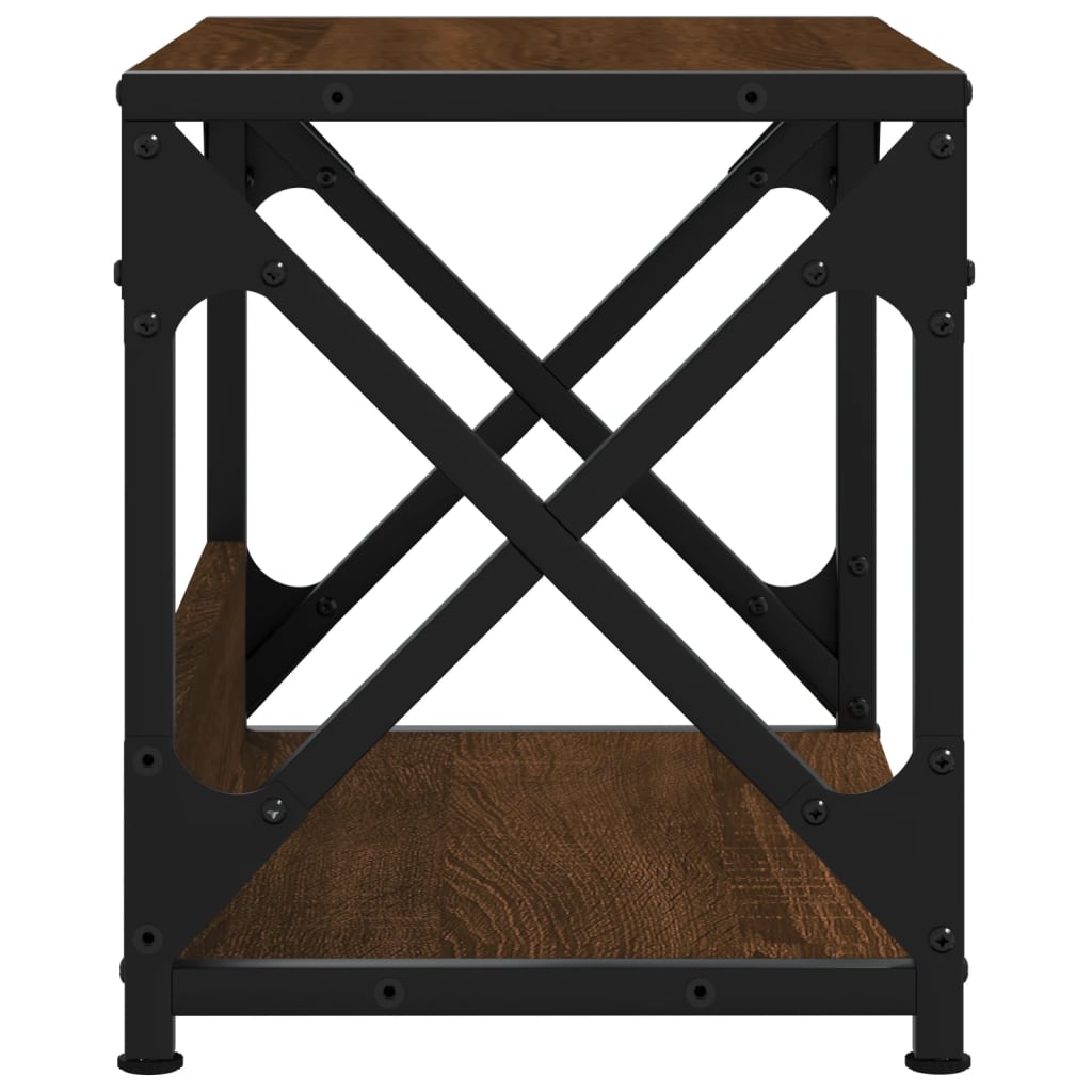Skriverbord 2 Hyller Brun 44X26X31,5 Cm Konstruert Tre