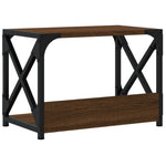 Skriverbord 2 Hyller Brun 44X26X31,5 Cm Konstruert Tre