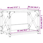 Skriverbord 2 Hyller Brun 44X26X31,5 Cm Konstruert Tre