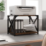 Skriverbord 2 Hyller Brun 44X26X31,5 Cm Konstruert Tre