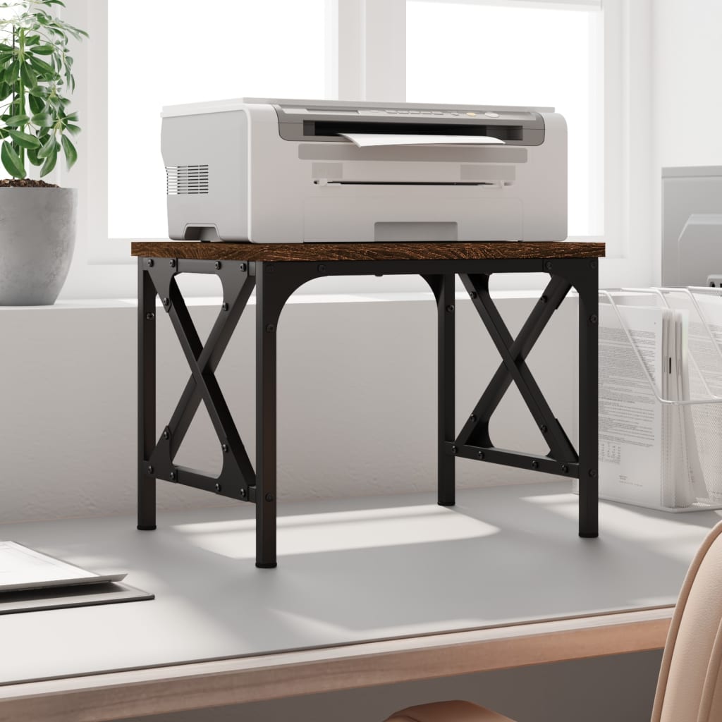 Skriverbord Brun Eik 40X30X31 Cm Konstruert Tre