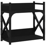 Skriverbord 2 Hyller Svart 40X20X40 Cm Konstruert Tre
