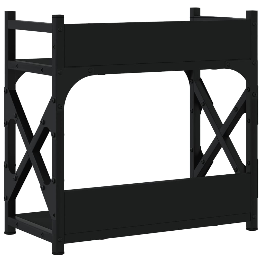 Skriverbord 2 Hyller Svart 40X20X40 Cm Konstruert Tre