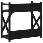 Skriverbord 2 Hyller Svart 40X20X40 Cm Konstruert Tre