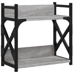 Skriverbord 2 Hyller Grå Sonoma 40X20X40 Cm Konstruert Tre