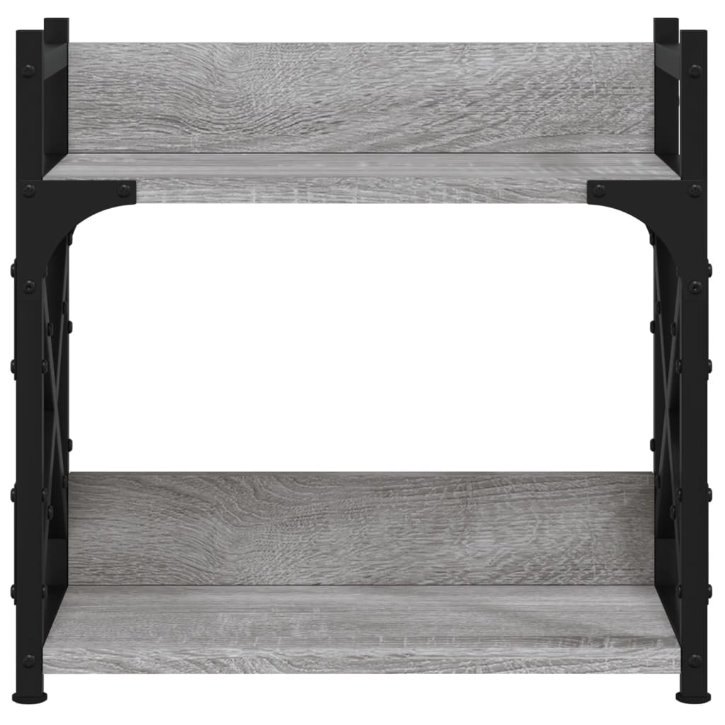 Skriverbord 2 Hyller Grå Sonoma 40X20X40 Cm Konstruert Tre
