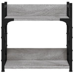 Skriverbord 2 Hyller Grå Sonoma 40X20X40 Cm Konstruert Tre