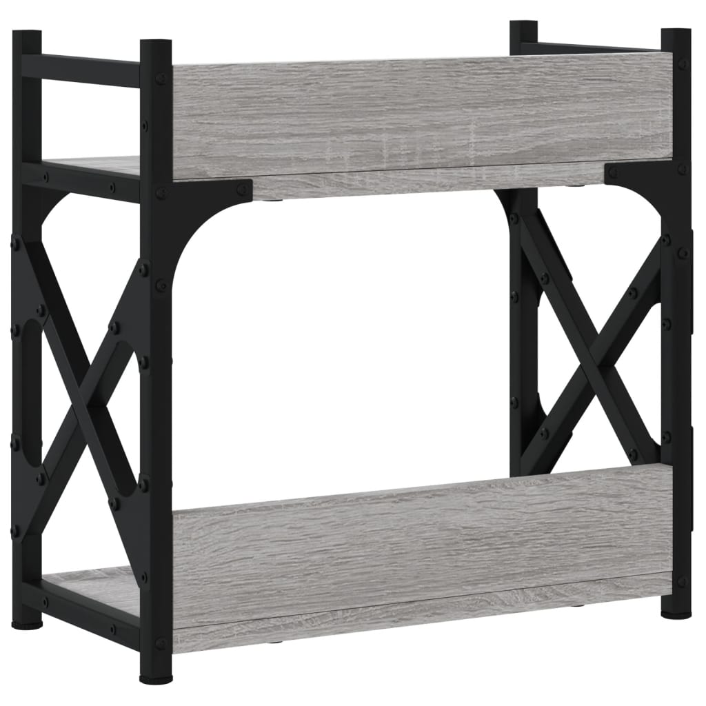 Skriverbord 2 Hyller Grå Sonoma 40X20X40 Cm Konstruert Tre